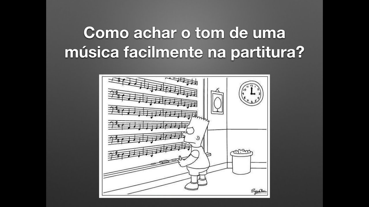 Como achar o tom de uma música facilmente na partitura?