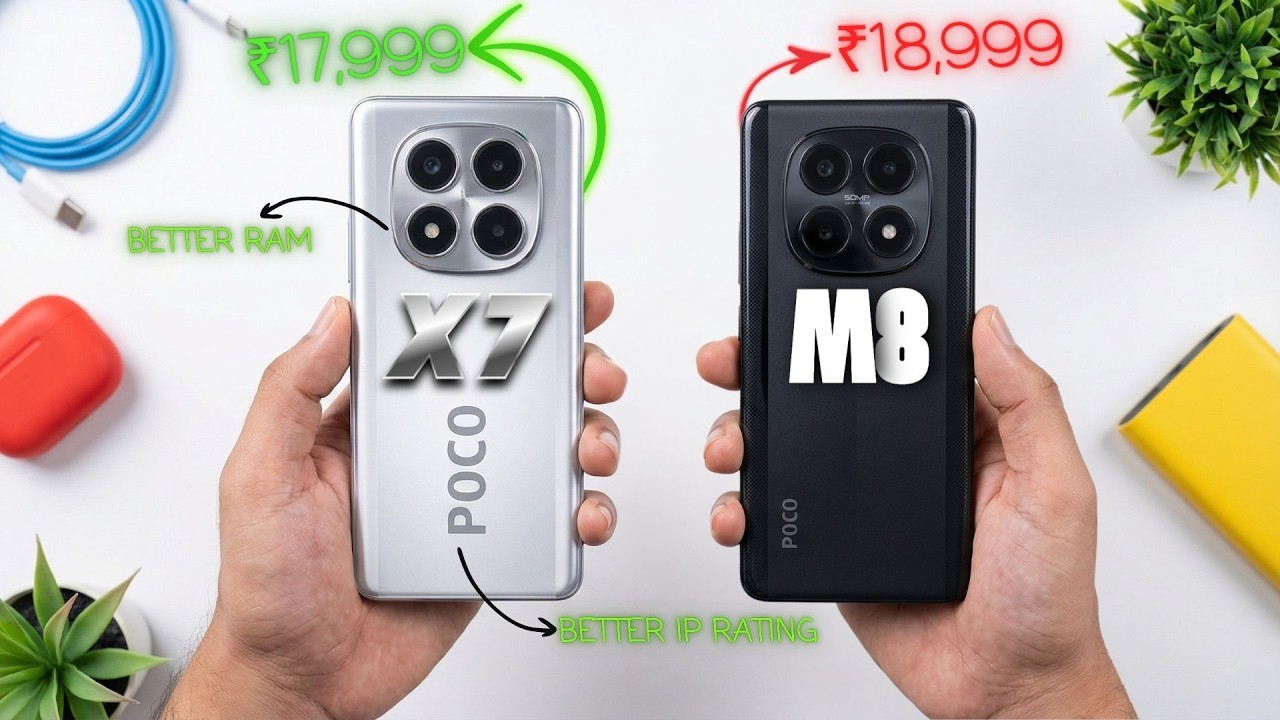 POCO M8 против POCO X7 5G – Не покупайте, не посмотрев это сравнение.