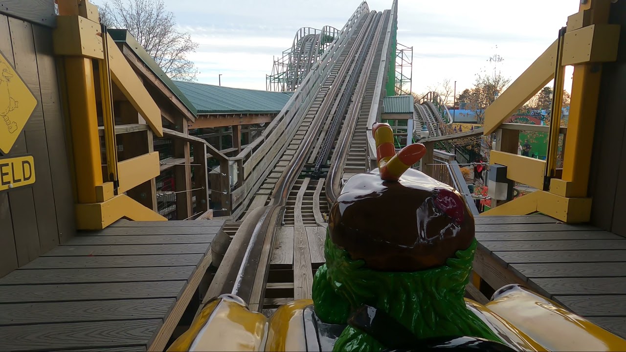 Oscar’s Wacky Taxi Roller Coaster POV at Sesame Place!