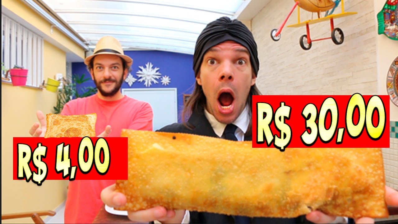 Pastel de Feira Mais Barato e o Mais Caro do aplicativo