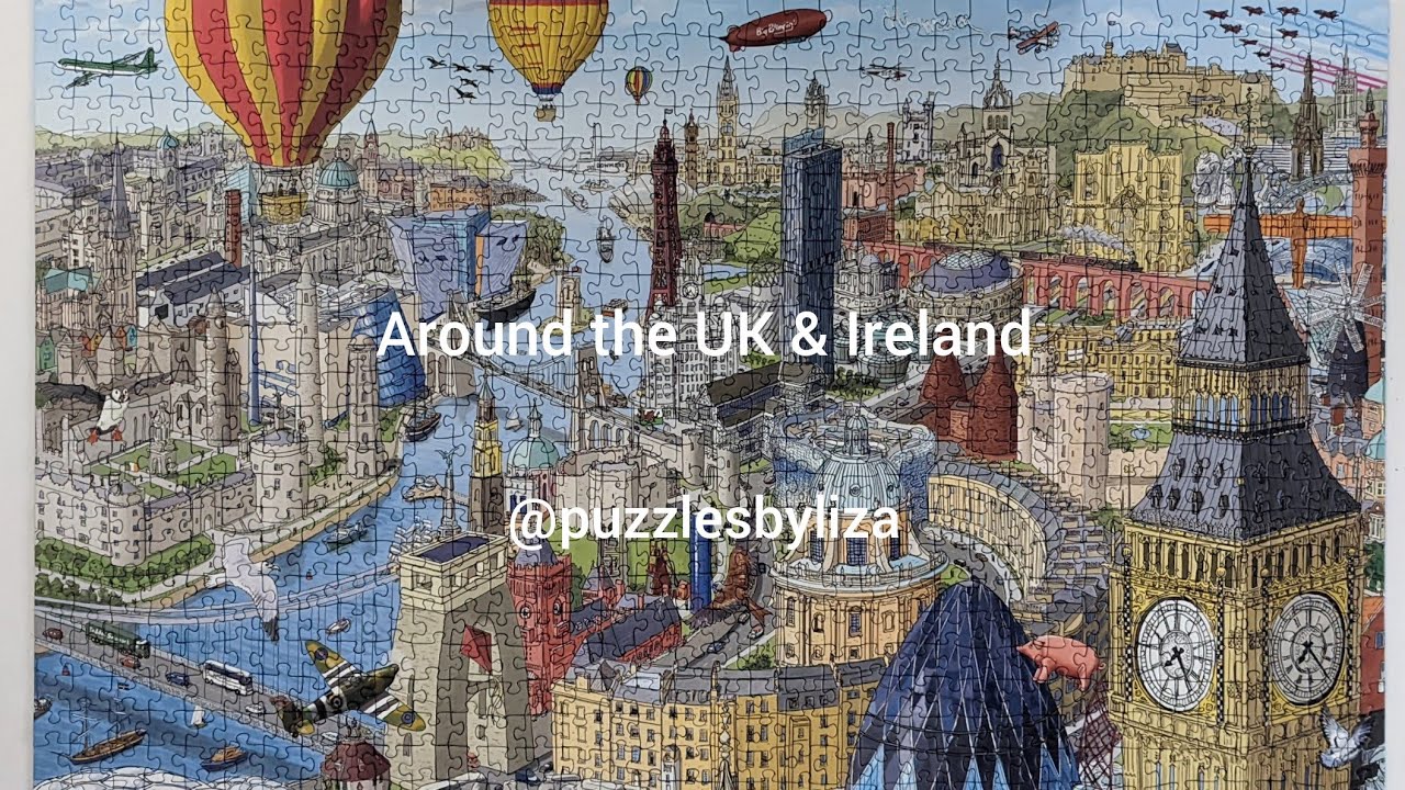 Ravensburger.  Around the UK & Ireland .  Sven Shaw.  2022. 1000 pieces. No. 171422.