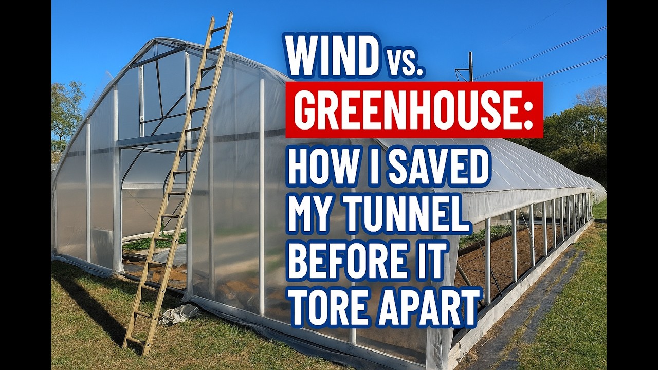Ветер против теплицы [Как я спас свой туннель, прежде чем он развалился]