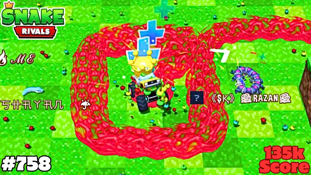 Snake Rivals | MONSTER WHEELS Snake - Snake Gameplay - 135k Score | The BeastGaming840