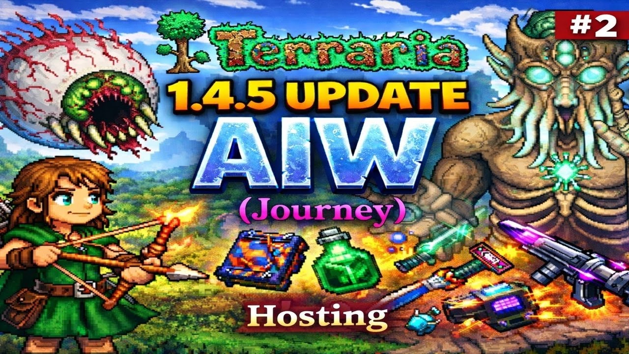 Terraria All Item World | 1.4.5 Items PS4/PS5 (Journey) 🔴 #2
