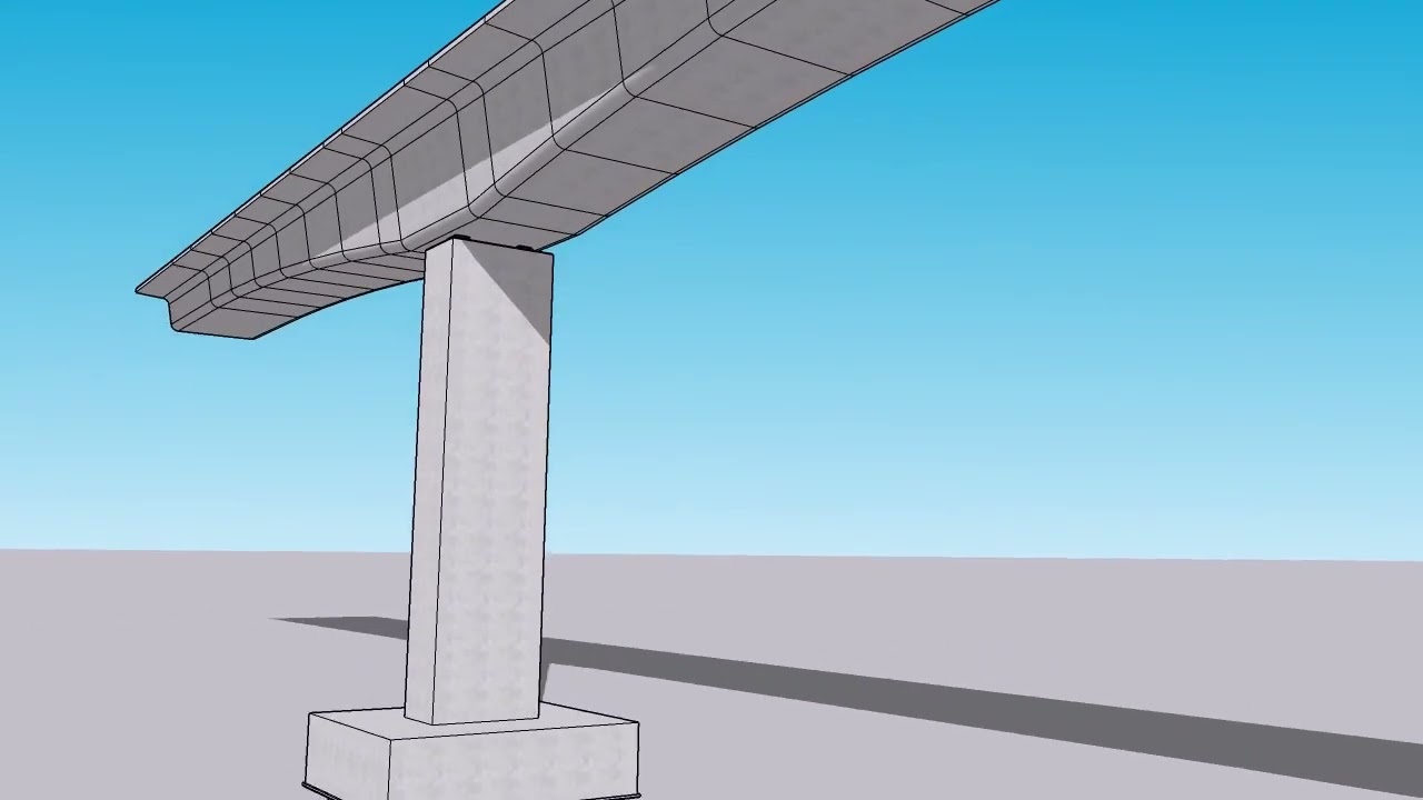 Pont en béton précontraint encorbellement successif