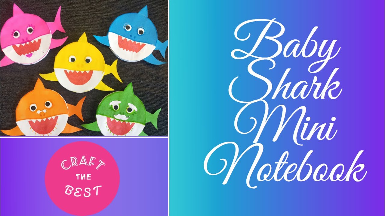 DIY Notebook | How to make Mini/small notebook for kids | Baby shark | Easy Craft | Craft the best