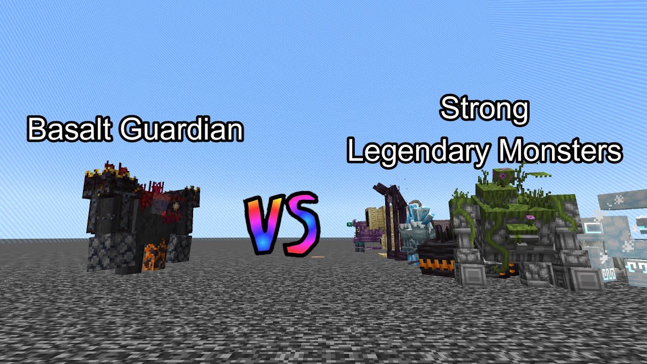 Basalt Guardian vs Strong Legendary Monsters | Minecraft  Mob Battle