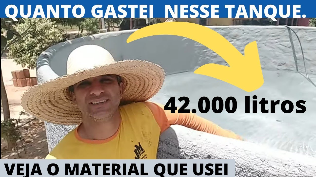 QUANTO GASTEI PARA FAZER MEU TANQUE DE 42 MIL LITROS. MOSTREI A LISTA DE MATERIAL QUE USEI.