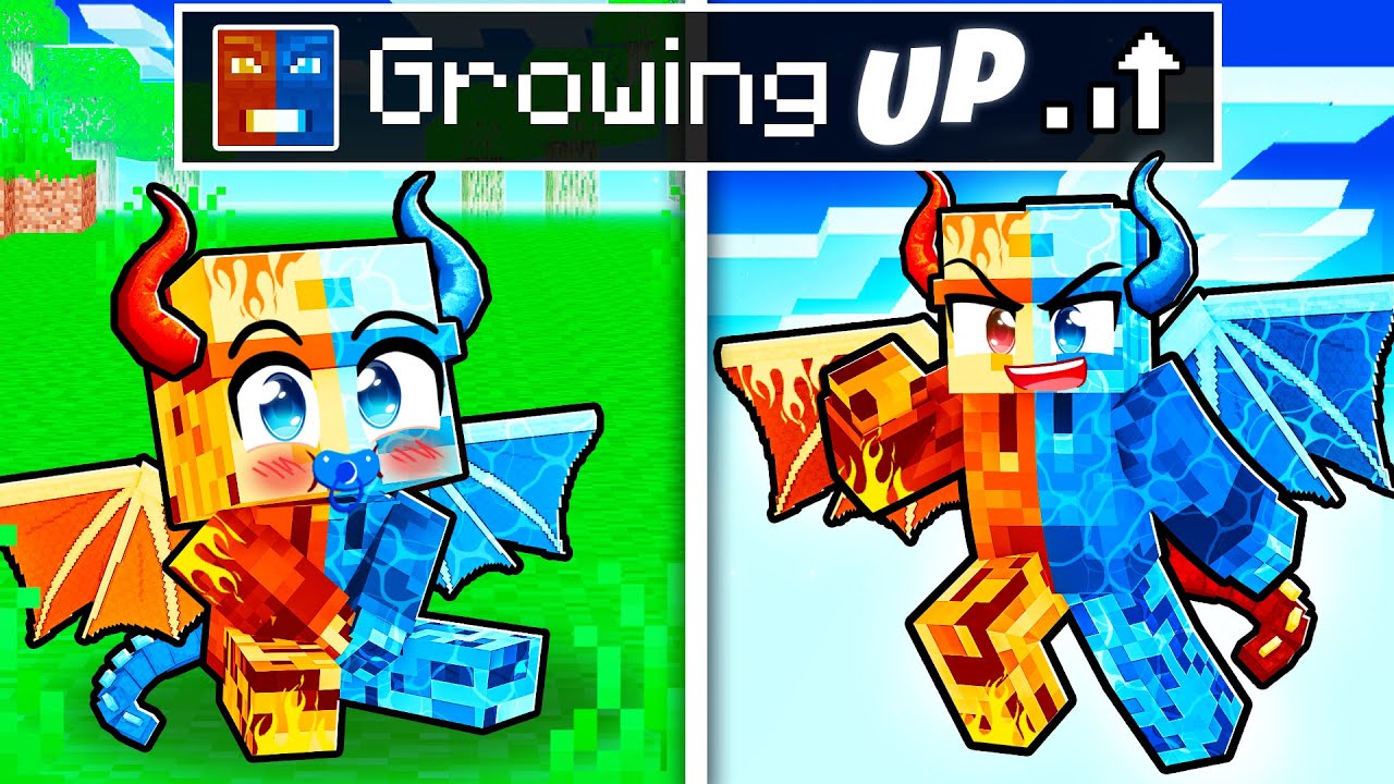 ВЫРОСЛА как СТИХИЙНЫЙ ДРАКОН в Minecraft!