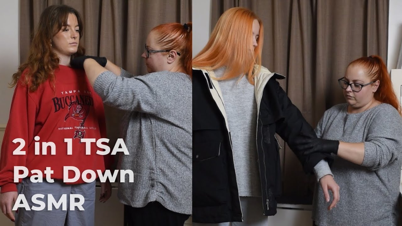 * ASMR * TSA Pat Down / 2 in 1 / Airport pat down / Real person asmr / Unintentional