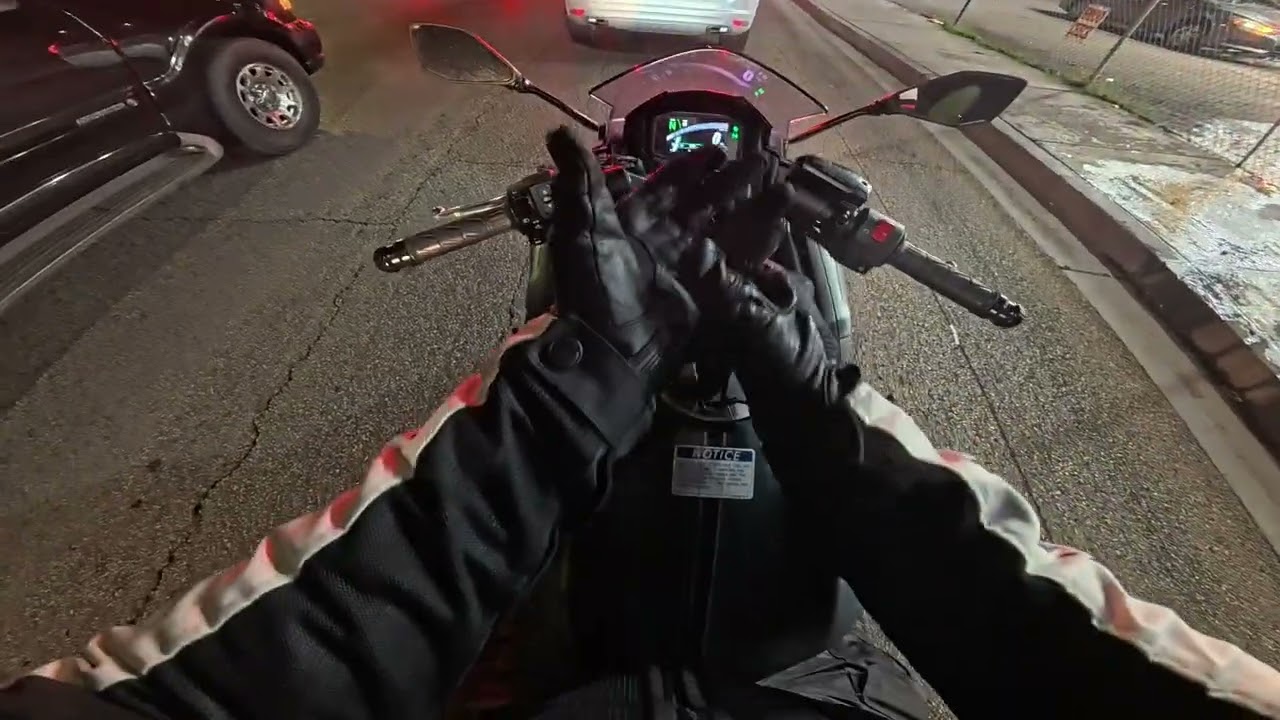 Ninja 650 - Ride to Fremont Street Vegas Night Time