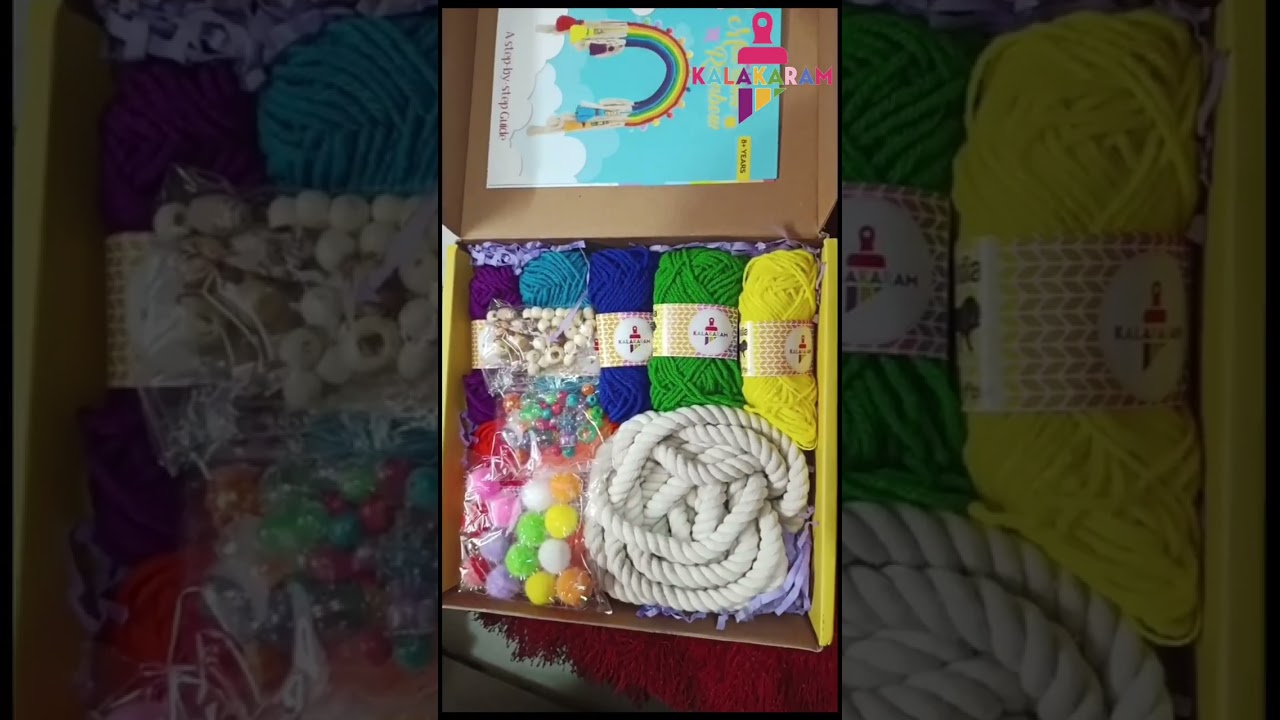 Fun DIY Macrame Rainbow Kit 🌈 Kids Craft Activity | Handmade Room Decoration & Boho Wall Art #craft