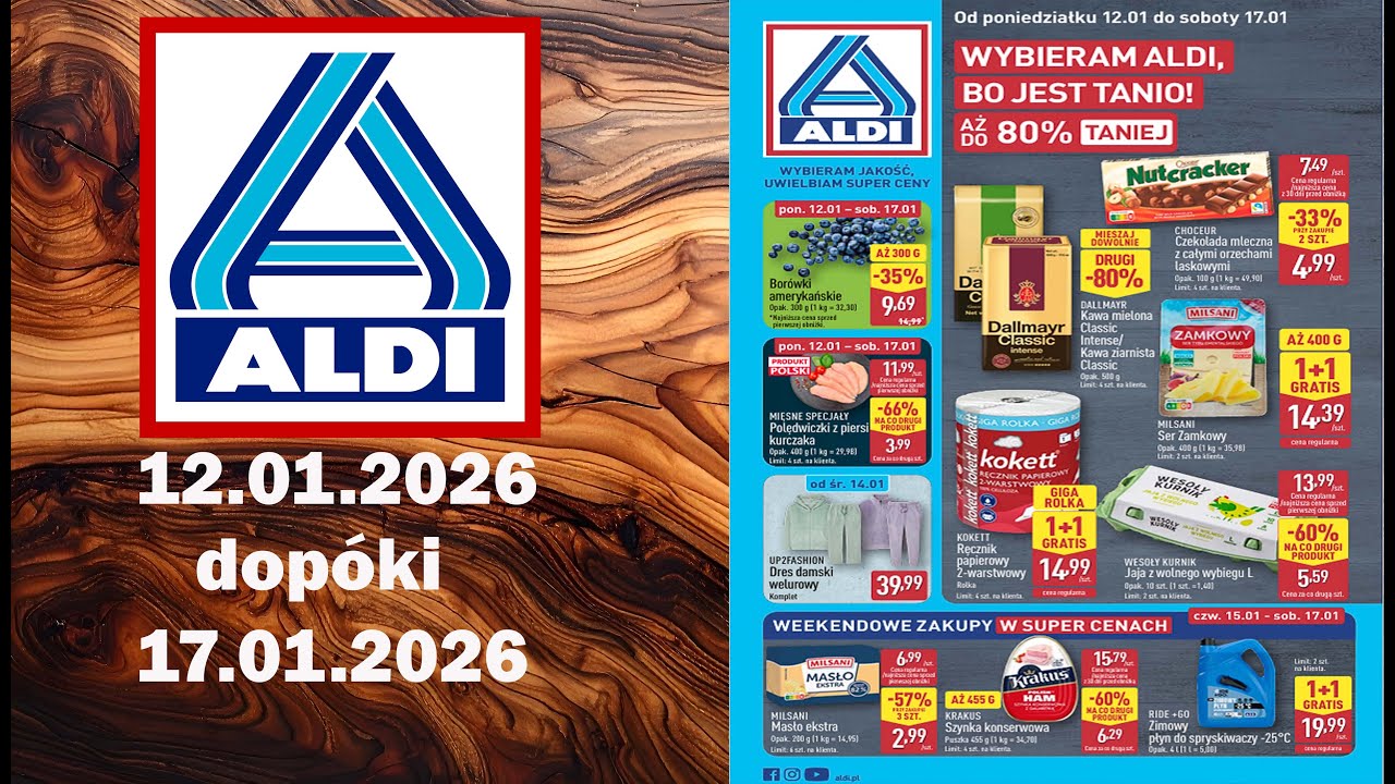 Broszura reklamowa ALDI. Ważna od 12.01.2026 do 17.01.2026