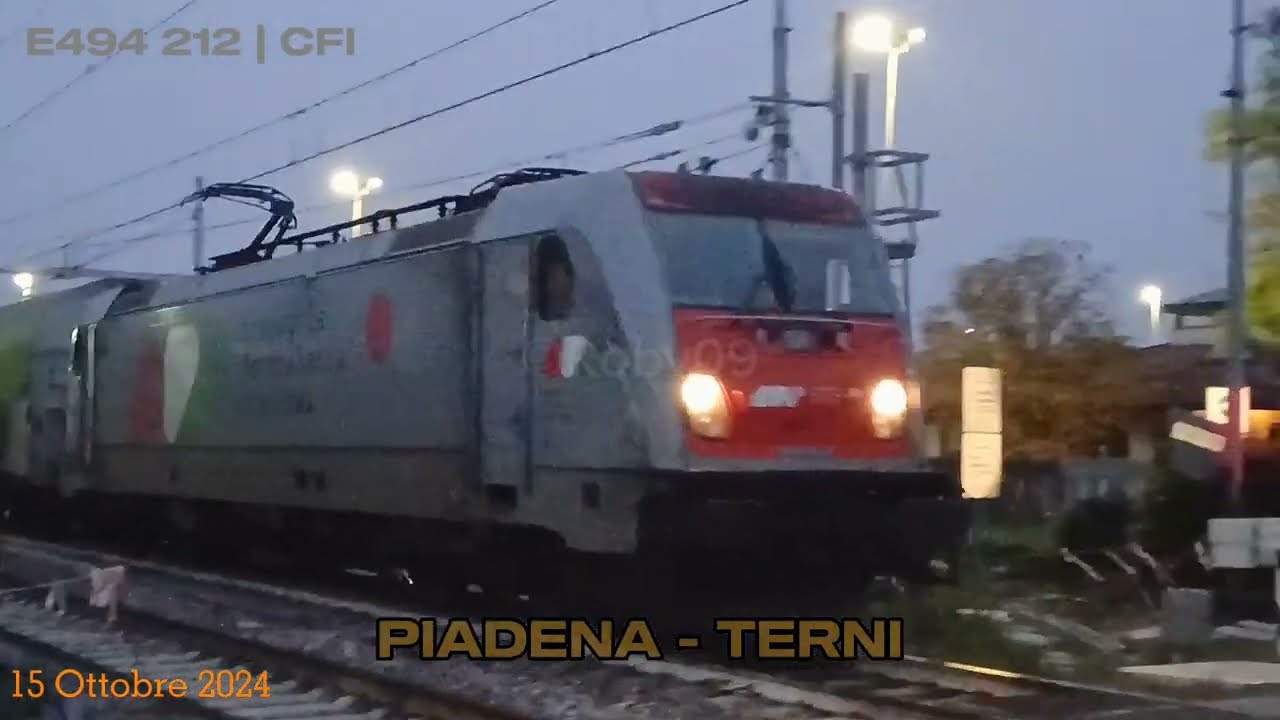 E494 212 CFI PER TERNI CON TELONATI GATX, VTG E CFL CARGO CON QUASI 7 ORE DI RITARDO