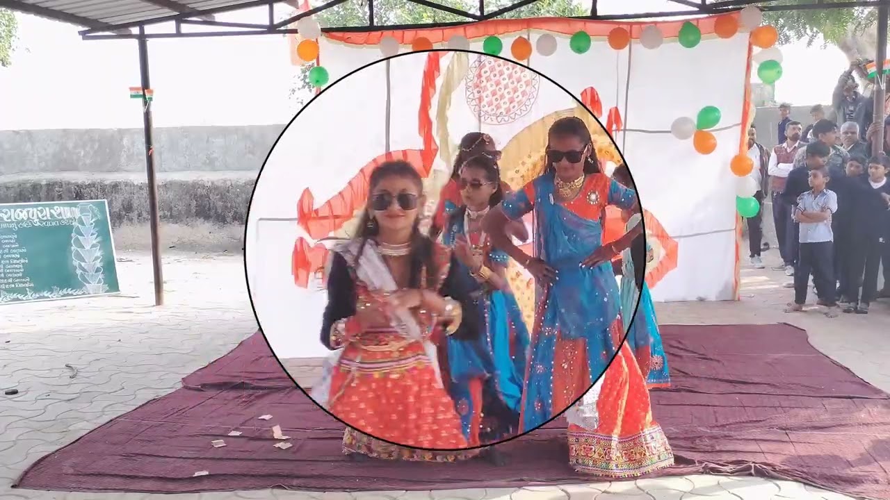  આખા હિંદમાં હેતાળી ગીત ડાન્સ ધોરણ 6 ની બાળાઓ