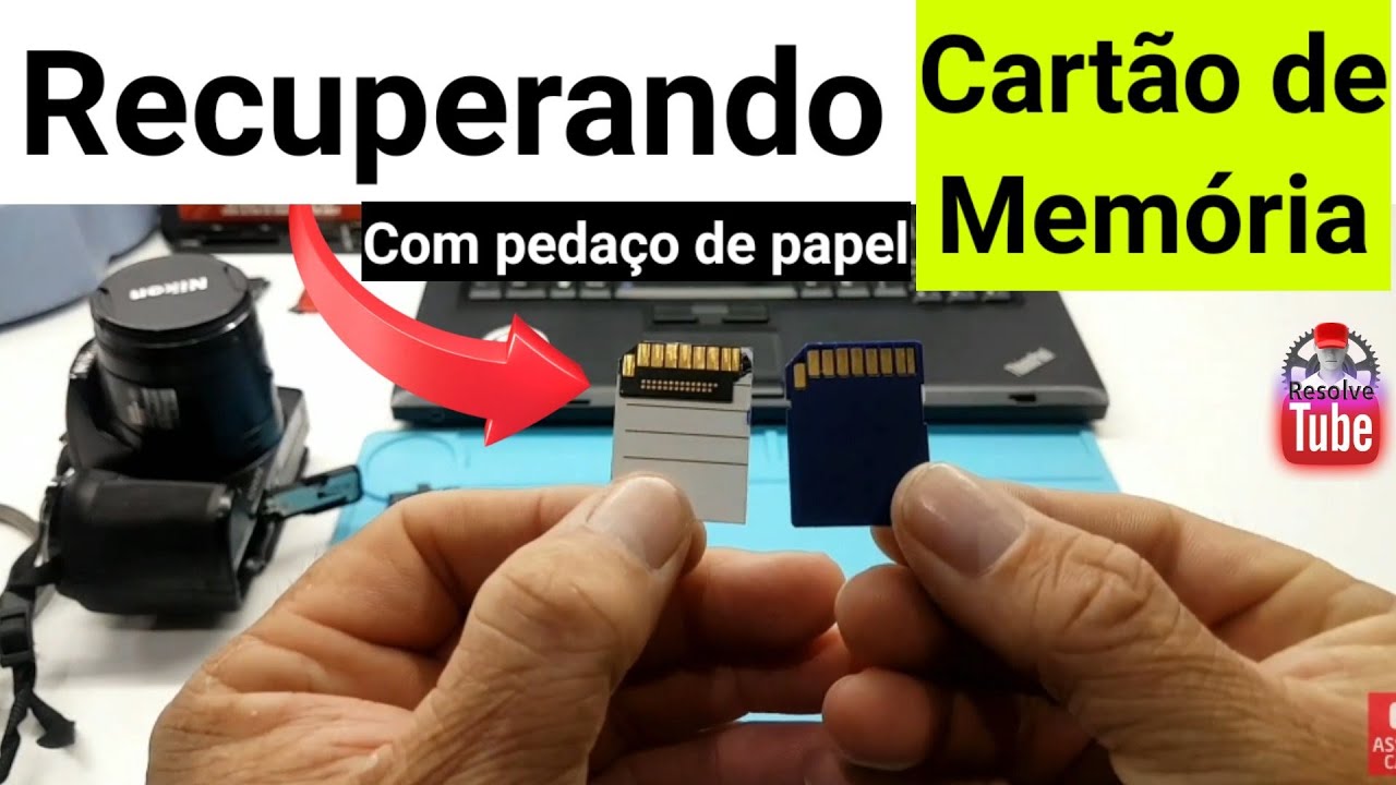 Recuperando Cartão de memória com pedaço de papel