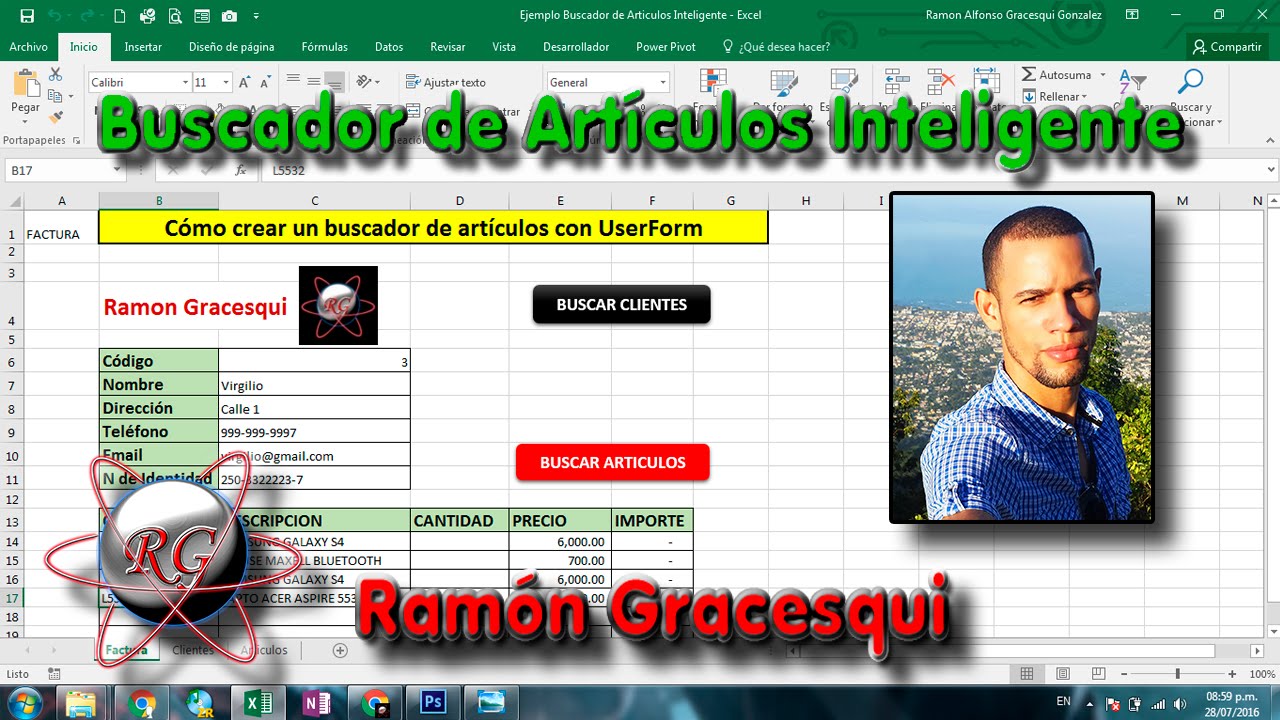 Cómo hacer un Buscador de Artículos con UserForm en Excel super facíl