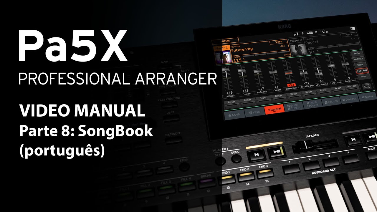 Manual em vídeo do Pa5X Parte 8: SongBook (português)