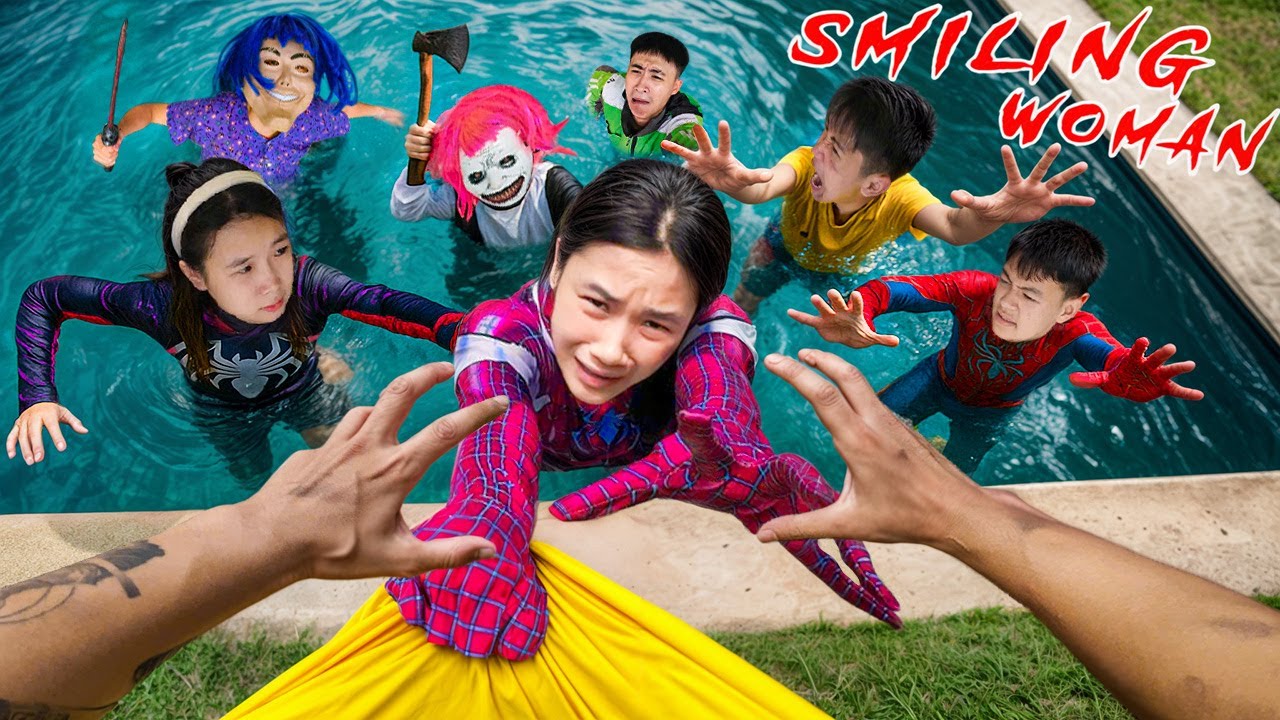 SPIDERMAN PARKOUR Vs SMILING WOMAN | Save the Team from Her Deadly Curse! Epic POV Escape