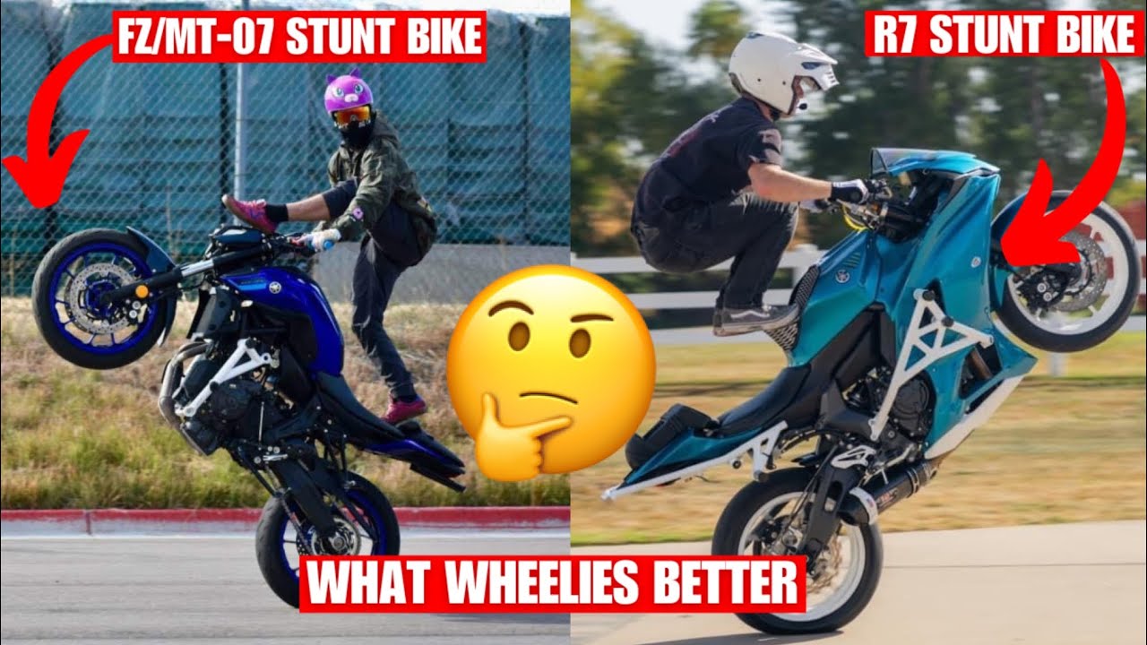R7 VS MT07 which one WHEELIES better