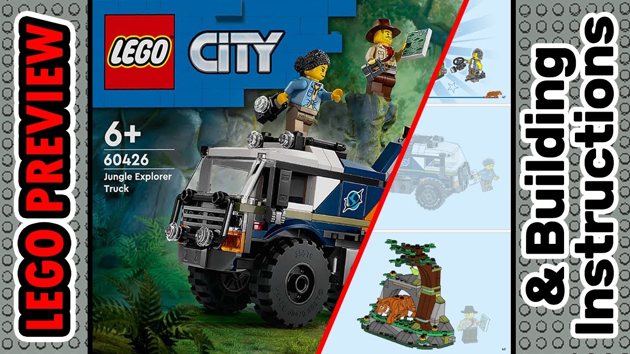 PREVIEW: 60426, LEGO City, Jungle Explorer Off-Road Truck​ & Building Instructions! LEGO 2024