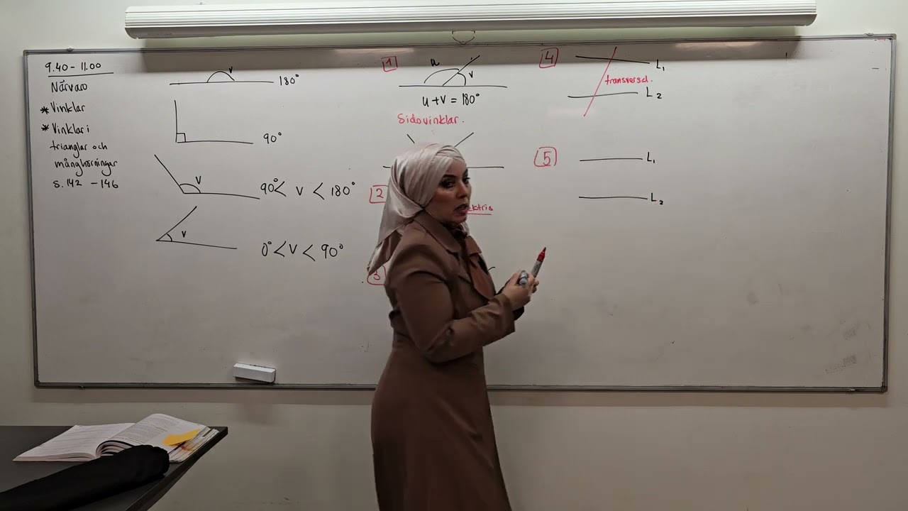 Matematik 2b vinklar, trianglar och månghörningar.