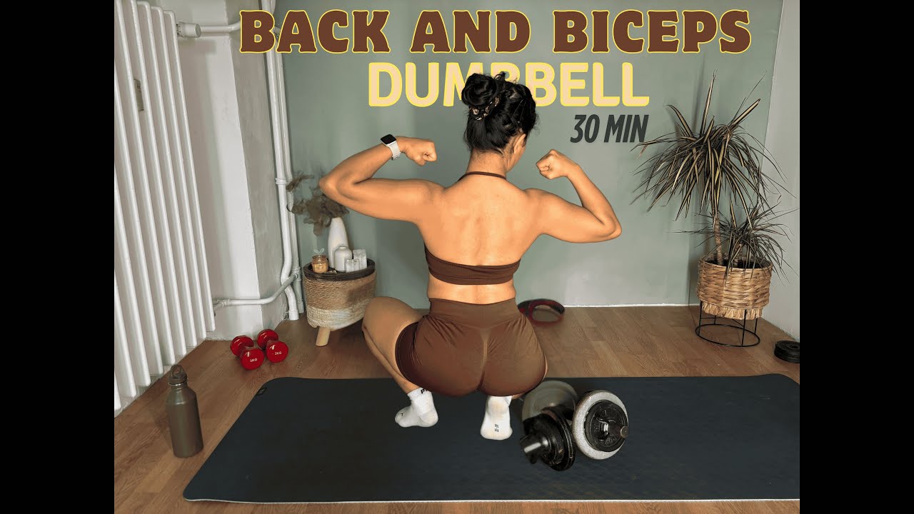 Back & Biceps Workout at Home – 30 Minute Dumbbell Strength Training
