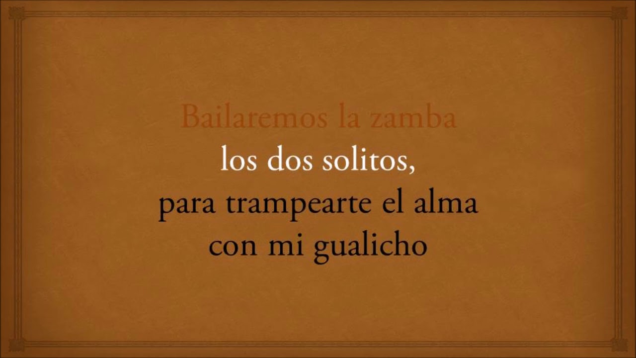 Zamba del Carnaval - Karaoke