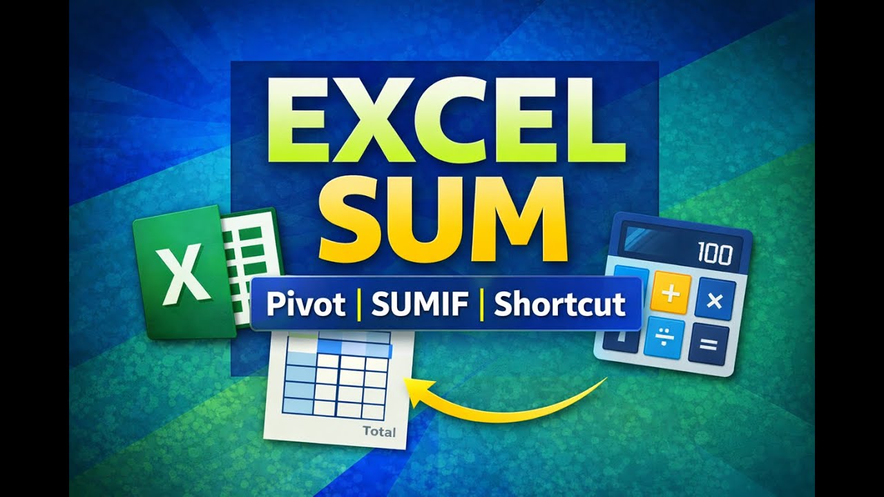 Excel SUM Explained | Pivot Table, SUMIF & Paste Values Shortcut (Beginner Friendly)
