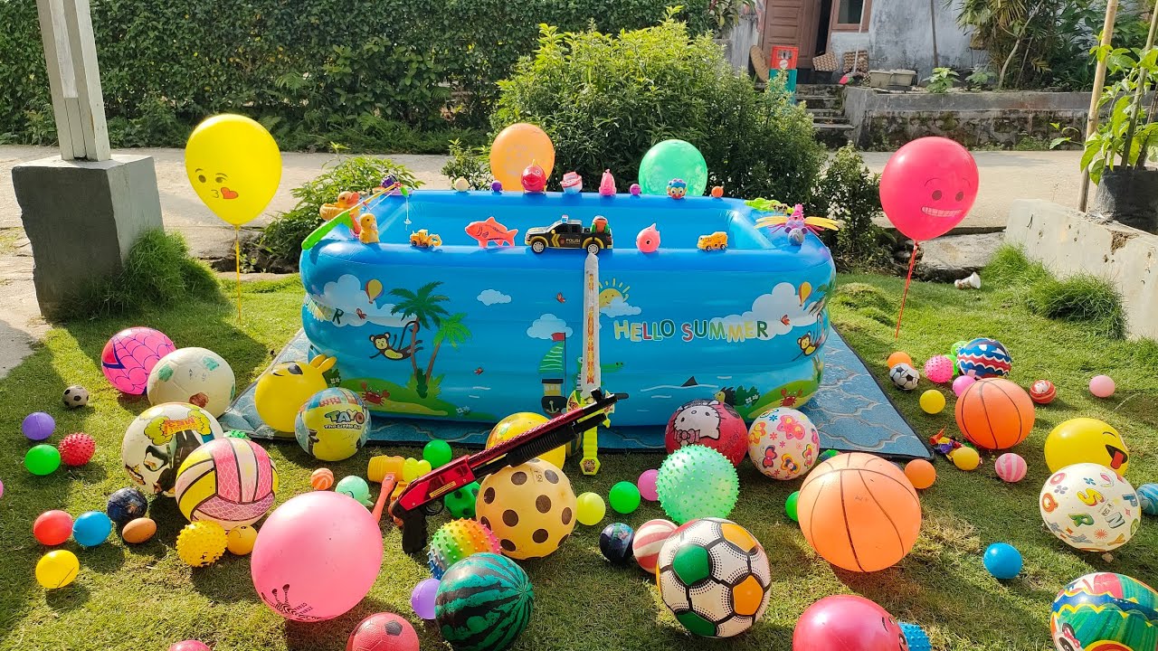 Mencari Bola Basket, & Meletuskan Balon Berhadiah, Mengumpulkan Bola Bola Besar, Bola Bola Kecil