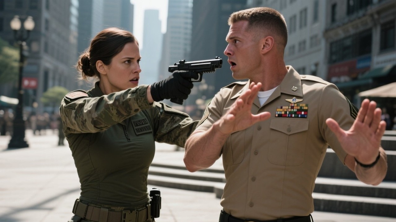 Marine Yanked Her Hair in Public — The Female SEAL Destroyed His Career Instantly
