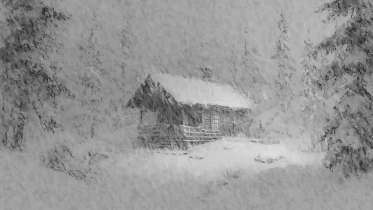 Blizzard Night Outside ❄️ Cozy Cabin Wind Sounds for Deep Sleep & Relax