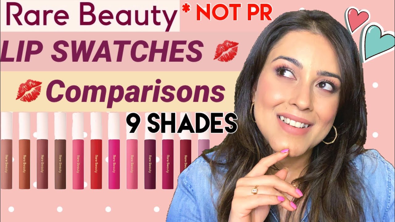 RARE BEAUTY Lip Souffle Swatches on Indian Olive Skin