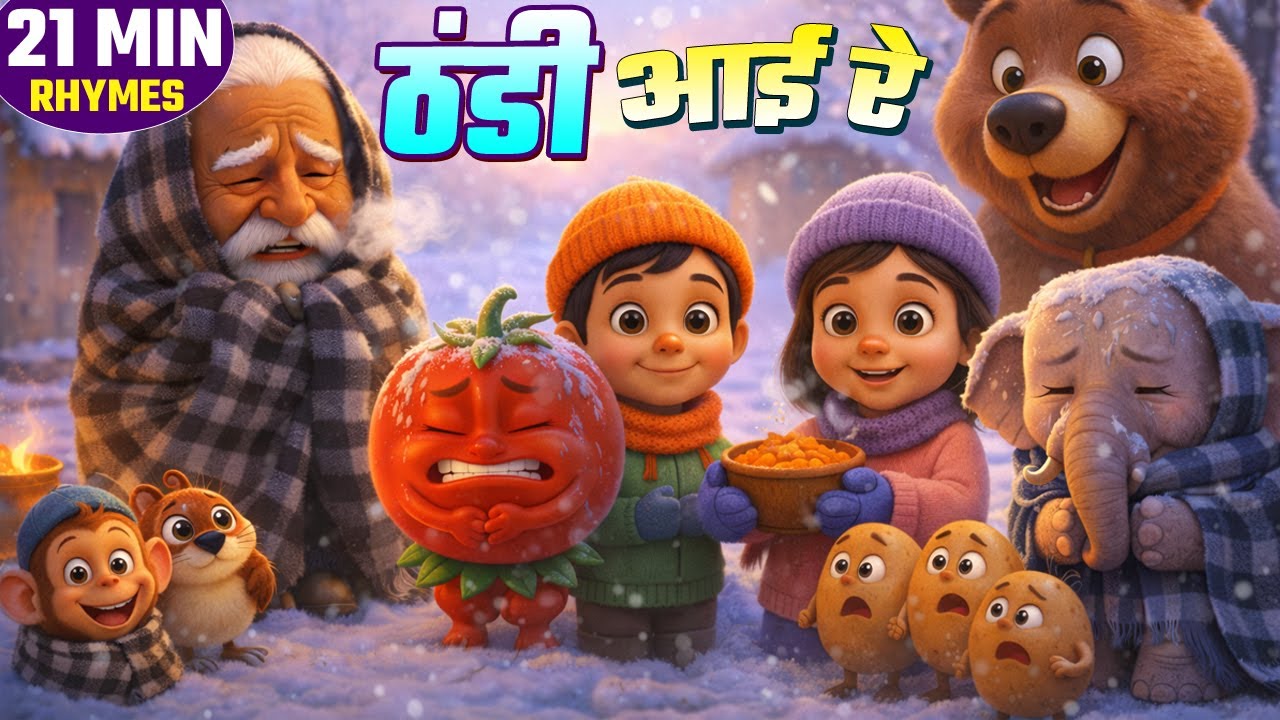 Thandi Aayi Re | Natkhat Bandar, Main Toh So Rahi Thi, & More | 21MIN Hindi Kids Rhymes | Ui Ui TV