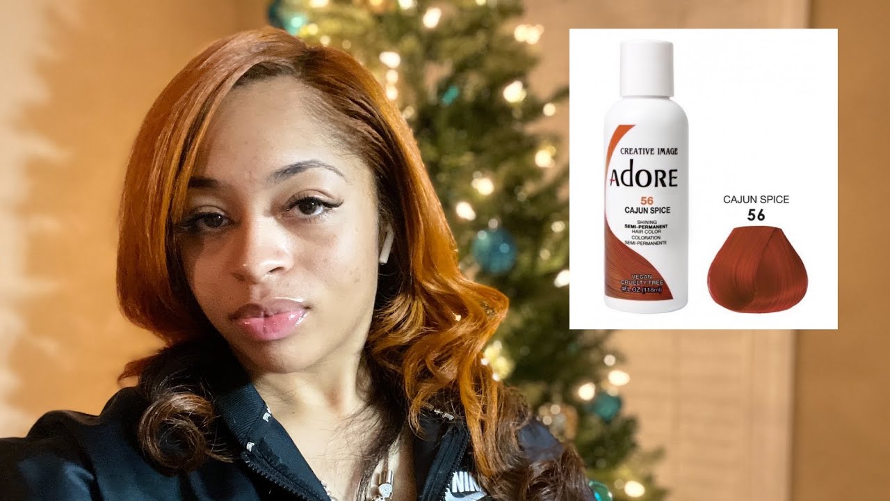 Dyeing my hair #Cajun Spice by #Adore #happyholidays