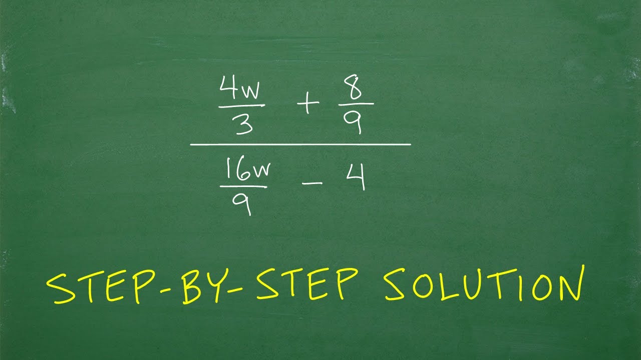 Complex Fractions with Variable Problem – ALGEBRA Must Know!