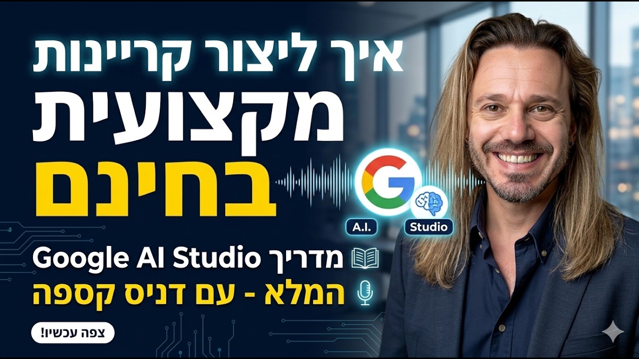 איך ליצור קריינות מקצועית בחינם עם בינה מלאכותית עם Google AI Studio?