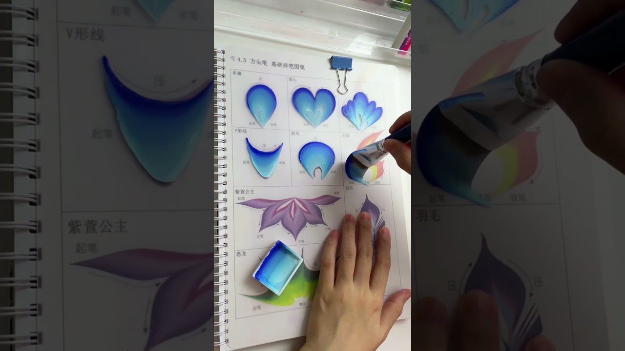 The 12 basic one-stroke techniques are the foundation of face painting 🎨