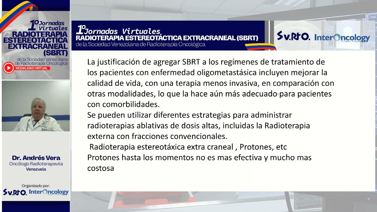 Dr. Andres Vera, Radioncólogo. Venezuela. Tema: