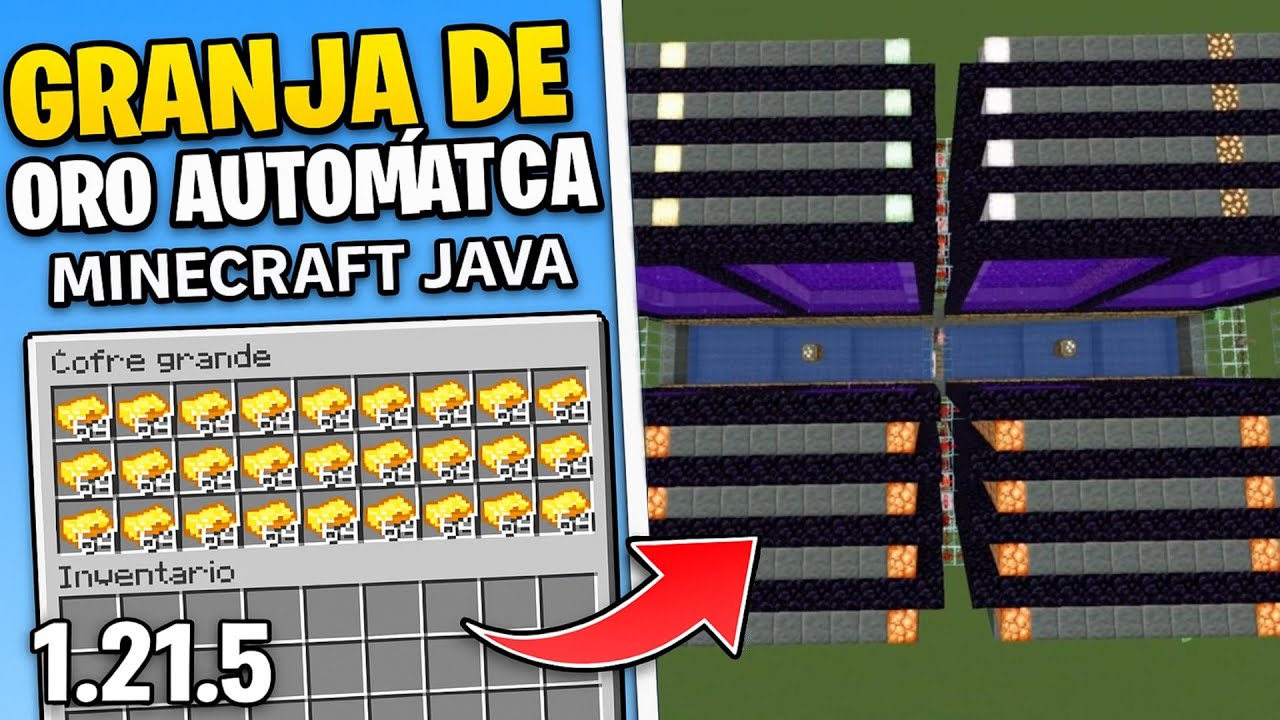 ¡La Granja Automática de ORO y XP MÁS PODEROSA en Minecraft 1.21.7!