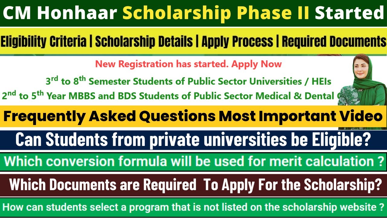 Honhaar Scholarship Phase 2 Online Apply |Eligibility, Documents & Application Status Get Answer All
