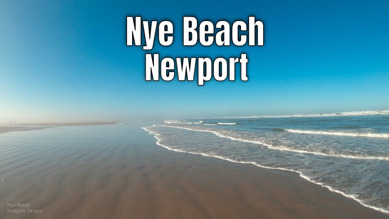 Nye Beach Morning Walk in Newport, Oregon Binaural Ambience Sounds Travel 4K