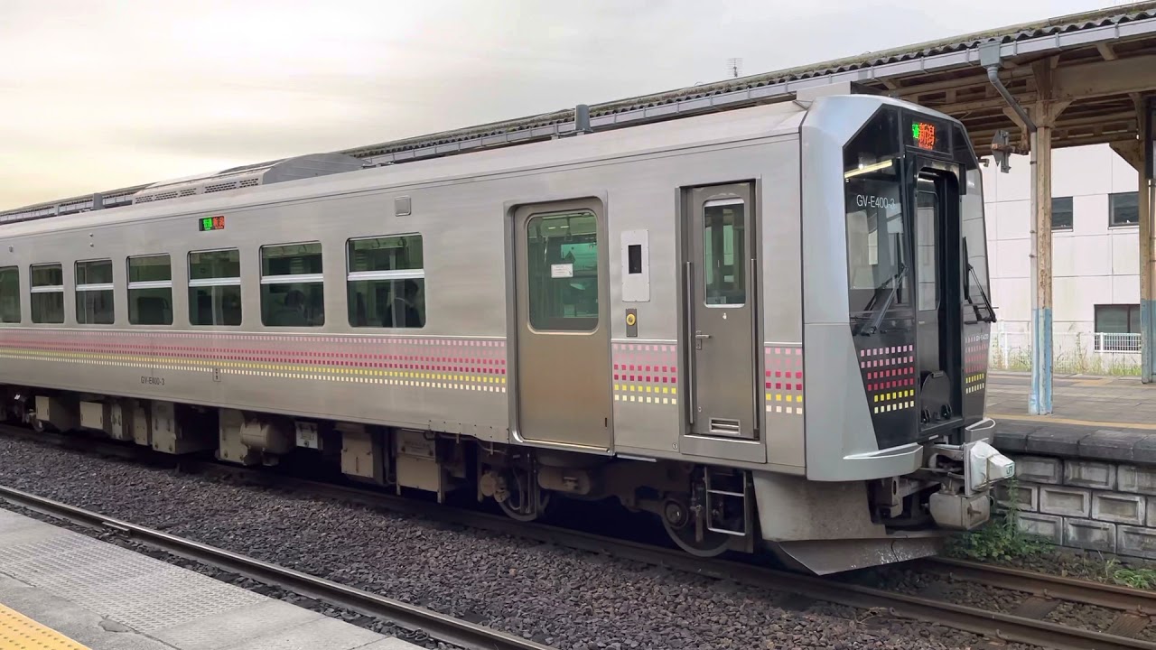 GV-E400系五泉駅発車#gve400系 #磐越西線 ＃鉄道