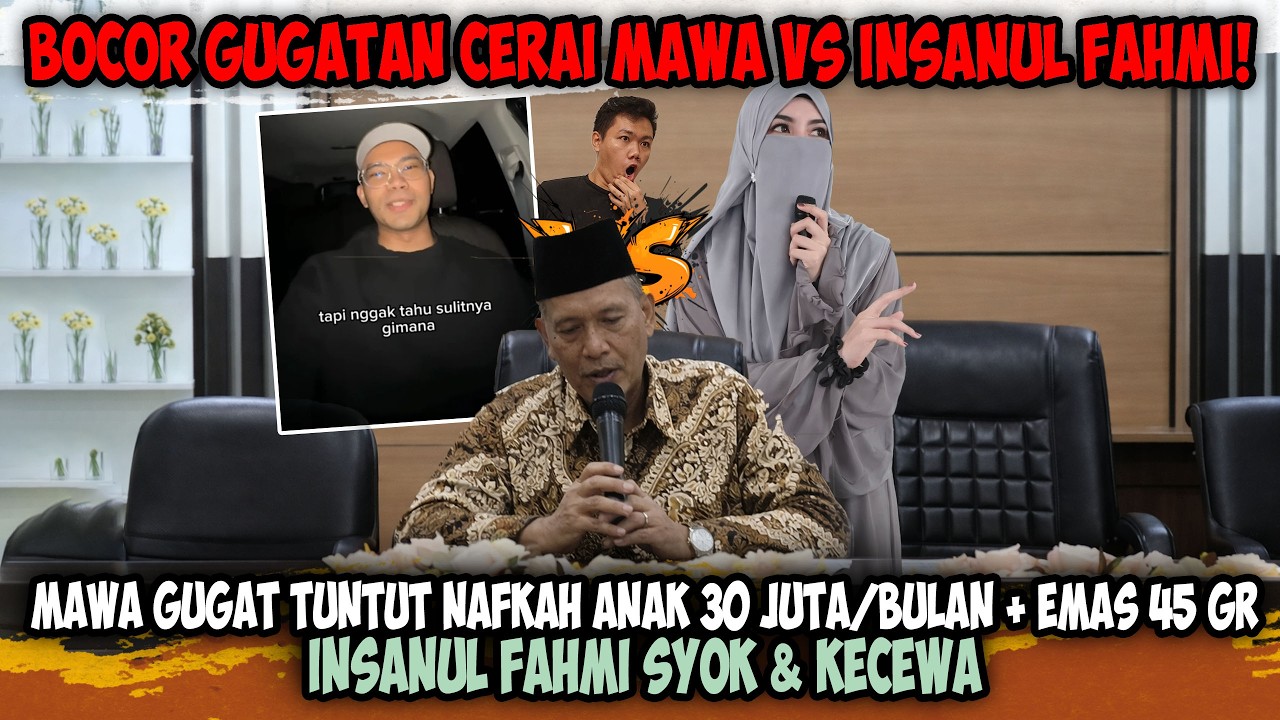Insanul Fahmi Syok & Kecewa: Mawa Gugat Cerai Tuntut Semua – Hak Asuh, Emas 45 Gram, Nafkah 100 Juta