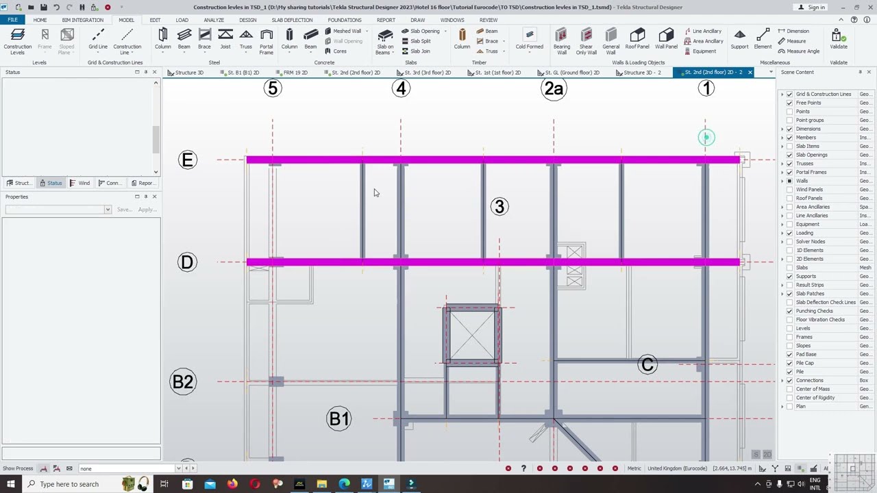 24 Исправление предупреждения в Tekla Structural Designer