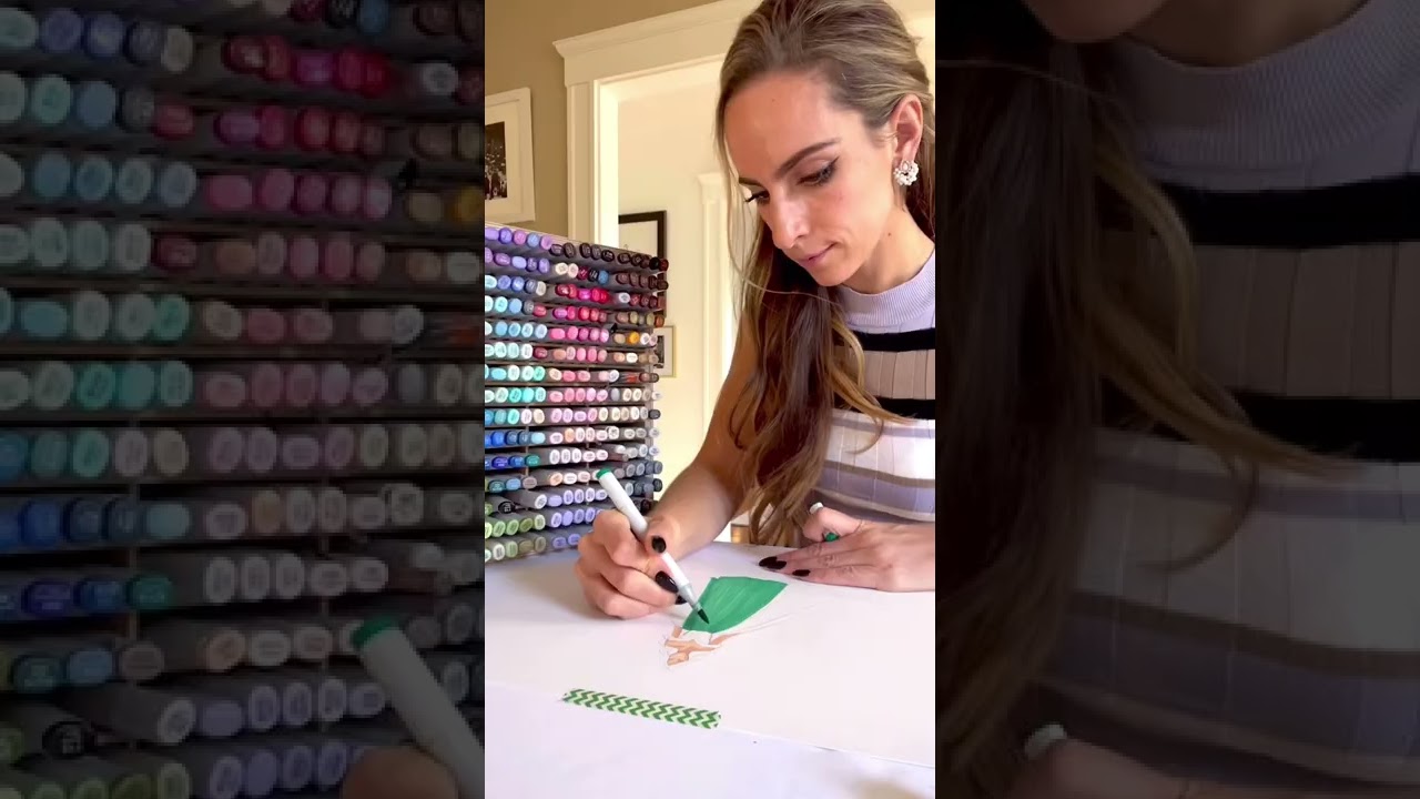 Green Dress 💚 Holly Nichols Illustration #asmr #copicmarkers #fashionillustration