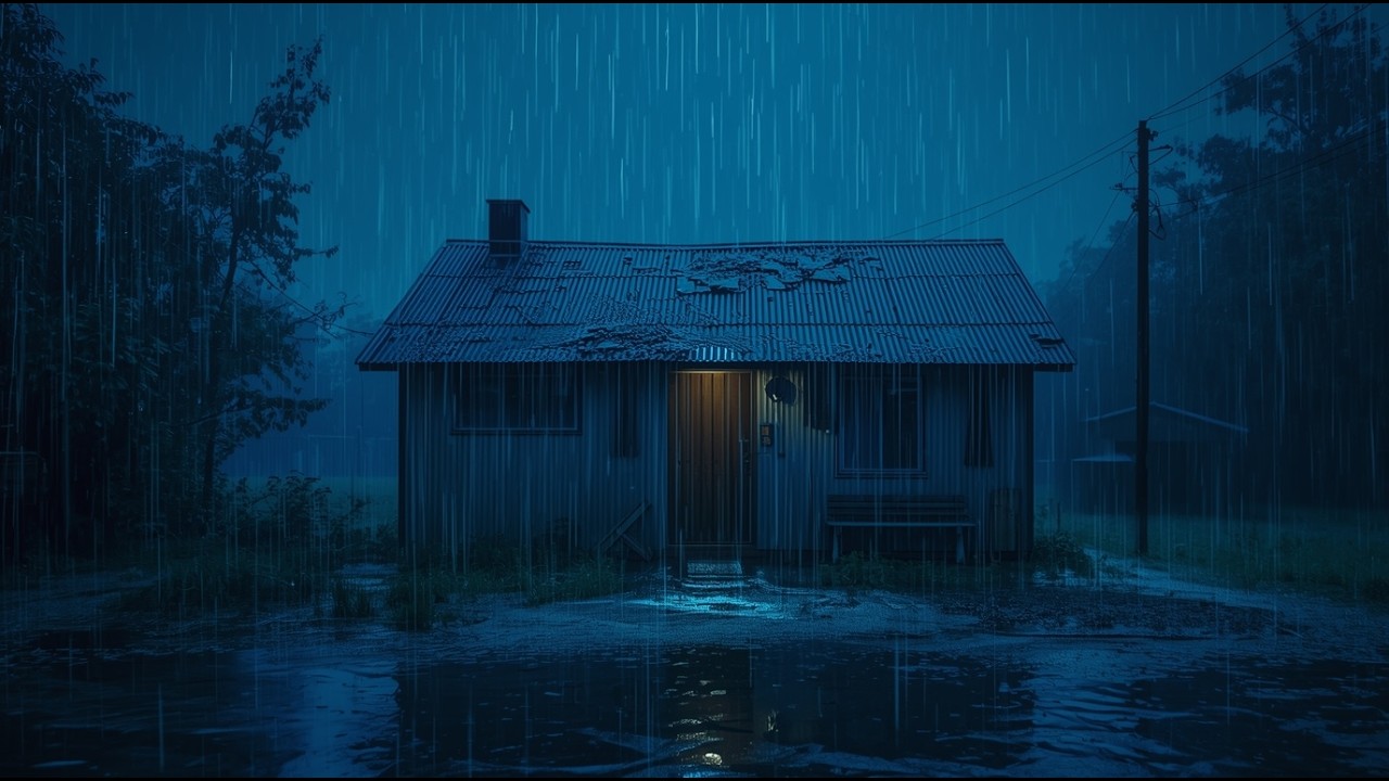 Heavy Rain Sounds for Sleeping 🌧️ Real Rain on a Tin Roof (1Hours) #2