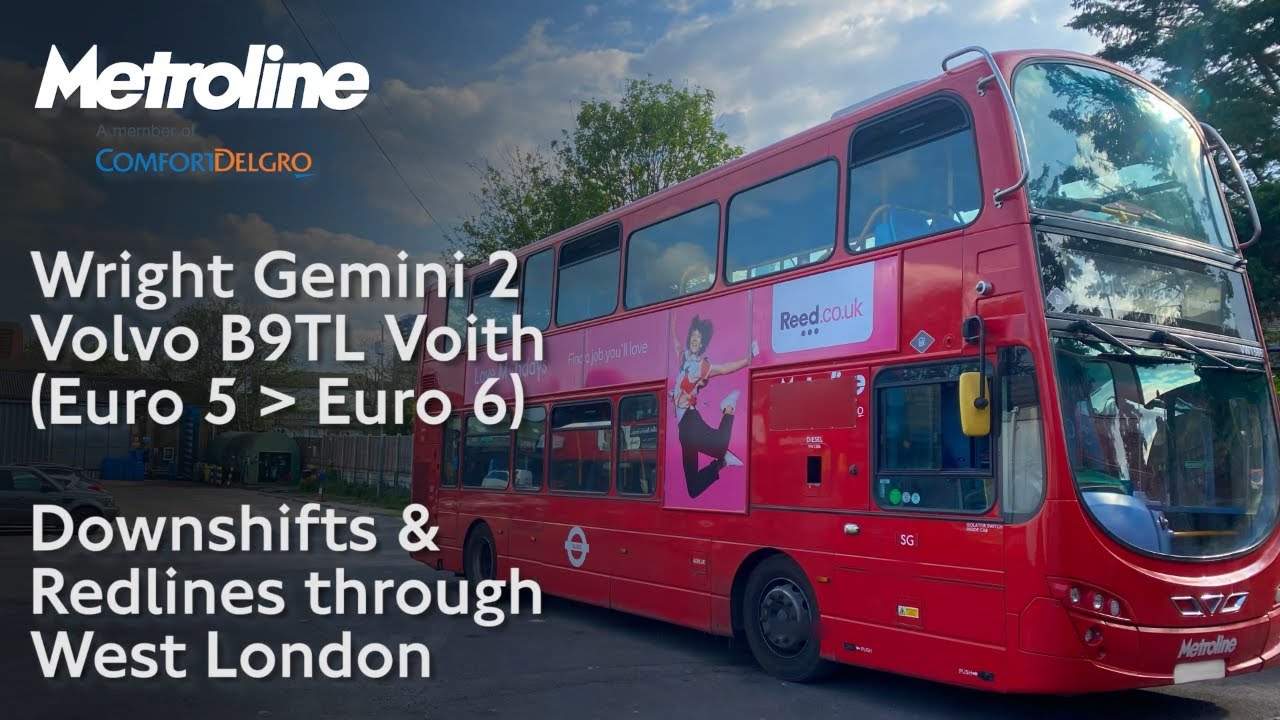 Metroline Wright Gemini 2 Volvo B9TL Voith | Downshifts & Redlines through West London