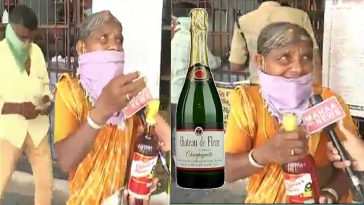 Old lady drinks alcohol😲😲