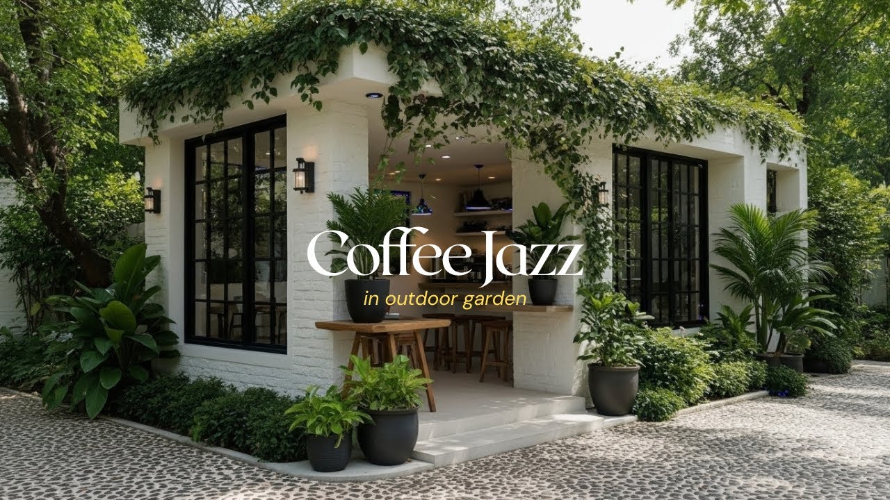 Cozy Courtyard Coffee Jazz 🕯️☕ – Gentle Café Ambience for Focus, Study & Relaxation